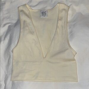 Urban Outfitters Cream Crop Tanktop